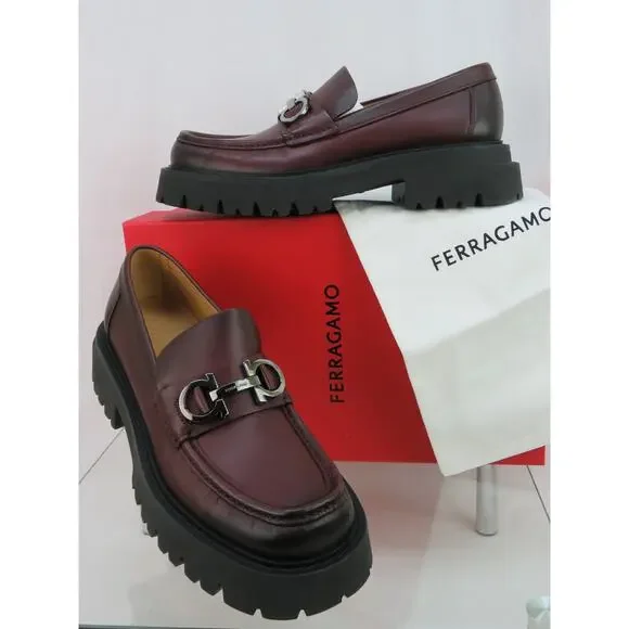 Salvatore Ferragamo Shoes,Salvatore Ferragamo Maroon Leather Loafers.AUTHENTIC luxury-men-salvatore-ferragamo  main image 2